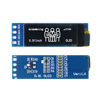 Pantalla OLED de 0.91 Pulgadas, Interfaz I2C de 4 Pines, GME12832-11-Blanco, GME12832-12-Azul, GME12832-13-Amarillo, 128*32, Directo de Fábrica
