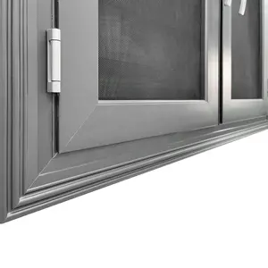 Thermal Break Aluminum Frame Double Glazed Window Casement Windows