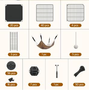 4 Tier Metal Wire Mesh Large Capacity Indoor Outdoor Cat <strong>Cage</strong> Playpen Small Pet House for Rabbit Guinea Pigs <strong>Ferrets</strong> Hamsters - Product Image 6