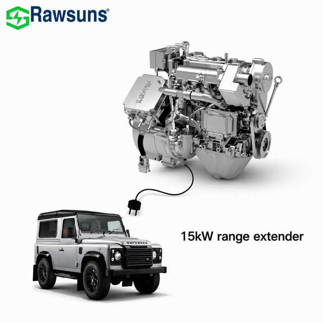 Hot Selling 15KW Range Extender DC Battery Charger Kit Integrated Diesel Generator 144~750V Rawsuns for Ev Electric Car Boat New