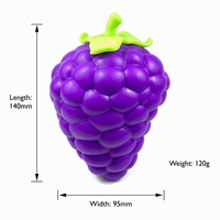 Nouveau jouet souple anti-stress en forme de raisin parfumé, simulation de fruit à remontée lente, cadeau pour enfants
