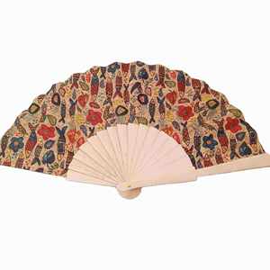 Genuine 23cm Portuguese Cork Wood <b>Hand</b> <b>Fan</b> Eco-Friendly Vegan Stock for Promotional Party Supplies - Product Image 6