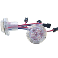 Aidisen DC12V 0.72W RGB Lámpara Digital LED de Píxeles Programable para Parques Temáticos, Material de PC, Luz Puntual de 24mm