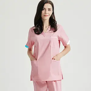 I fornitori di scrub infermieristici personalizzati economici all'ingrosso sfregano le uniformi imposta l'uniforme medica dell'infermiera