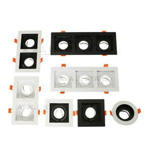 <span class=keywords><strong>Spot</strong></span> lumineux LED carré <span class=keywords><strong>encastrable</strong></span> et réglable, éclairage d'intérieur, luminaire de plafond, angle d'éclairage réglable, G5.3 MR16, GU10 - Product Image 2