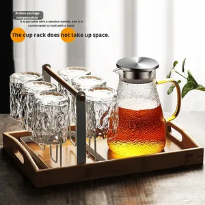 Verres à whisky et bière japonais créatifs à motif martelé, modernes, <span class=keywords><strong>sans</strong></span> poignée, <span class=keywords><strong>sans</strong></span> couvercle, pour la maison, en verre haut de gamme effet glacier - Product Image 4