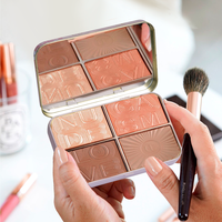 NICE-CAN – boîte en fer blanc de maquillage en forme de Rectangle, boîte vide en métal pour Palette d'ombres à paupières avec miroir