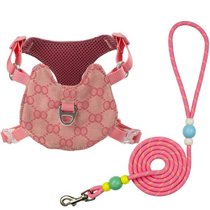 Harnais pour animaux de compagnie respirant et réglable, anti-évasion, avec laisse - Product Image 6