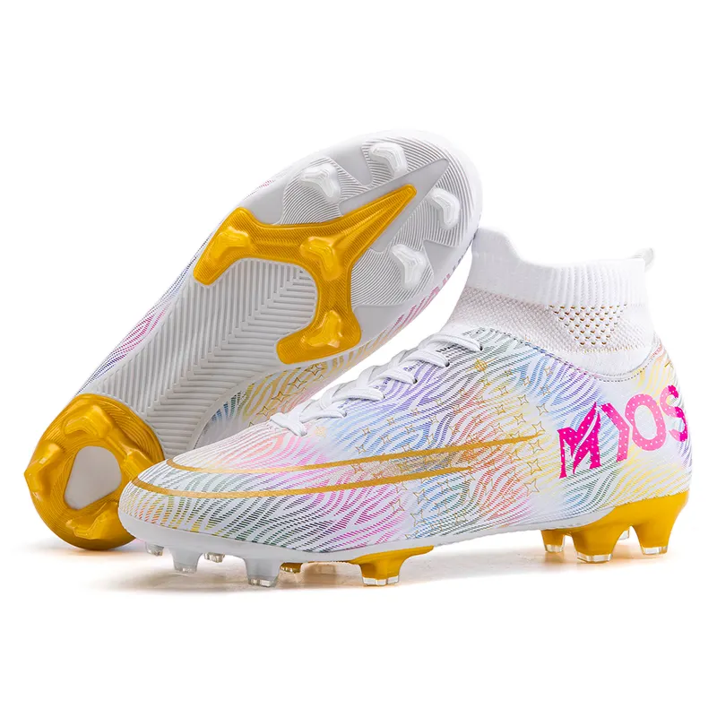 2023 New Style Men Kids FG TF Cleat Football Boots For Man No Brand Waterproof Sports Spike Soccer Shoes
