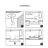 Contrôle intelligent rvb CCT 2700K ~ 6500K réglable dimmable LED downlight pour éclairage de maison intelligente
