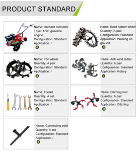 Kualitas tinggi 4WD Cultivator Gear transmisi Orchard traktor kecil Tiller - Product Image 4