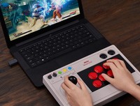 Joystick Arcade 8Bitdo V3 para Switch / Lite / PC con Vibración, Diseño Ergonómico, Mapeo de Botones Personalizable, 2.4G
