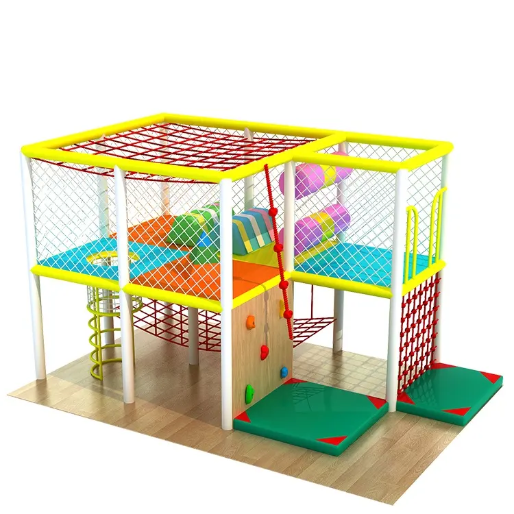 Playground indoor comercial com ninja curso mais novo trampolim parque