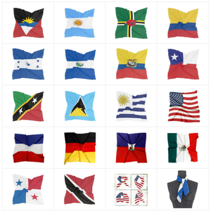 Consegna Rapida <span class=keywords><strong>Bandana</strong></span> Quadrata Multiuso con Logo della Bandiera Nazionale, Foulard per la Testa e il Collo per Uso Quotidiano - Product Image 1