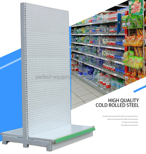 Scaffali Metallici Robusti per Negozi al Dettaglio, Design Bianco/Grigio/Nero, Espositori per Supermercati - Product Image 2