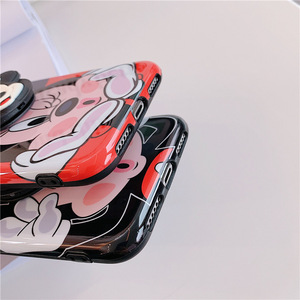 Dessin animé <span class=keywords><strong>Mickey</strong></span> Minnie bague support de téléphone antichoc housse de Silicone pour iPhone 6/6S/7/8 plus X/XS/XR/XS MAX/11/12 - Product Image 5