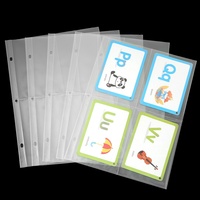 Album de rangement personnalisé format A5 en plastique PP 35pt avec pochettes à clip pour 4 cartes, idéal pour collection de cartes à collectionner, cartes de jeu et logo d'entreprise