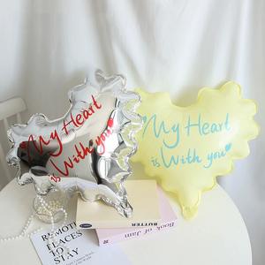 بالونات قلب متموجة من الفويل لتزيين حفلات أعياد الميلاد وحفلات الزفاف وعيد الميلاد وعيد الحب وحفلات الكشف عن جنس المولود - Product Image 4