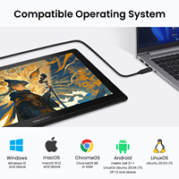 Tablette graphique numérique professionnelle DigiDraw 13,3 pouces avec 16384 niveaux de pression et moniteur d'animation