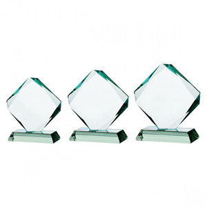Al por mayor logotipo personalizado palabra grabado 3D en blanco óptico K9 cristal trofeo vidrio Premio placa - Product Image 4