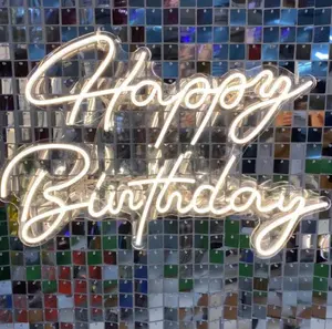 Großhandel benutzer definierte Hochzeiten Begrüßung Wand LED Licht Buchstaben Neonlicht Retro wasserdichte Acryl Beschilderung Flex Neonlicht Zeichen