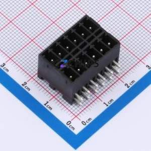 DB2ERHB-3.5-2*6P-BK Plug-in Terminal Block Bent Lead Through Hole,P=3.5mm Board-to-Board / Socket - Closed 2x6P 3.5mm Black - Product Image 1