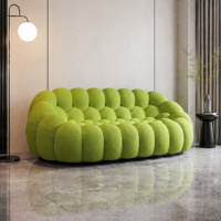 Canapé Moderne Durable en Mousse Haute Densité à Prix d'Usine, Housse en Lin, Compressé Sous Vide, Enroulable, pour Lit, Salon, Hôtel, Appartement, Deux Places