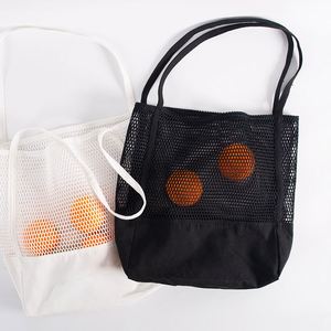 Promotion Stylish Mesh Canvas <b>Net</b> Grocery <b>Bags</b> with Patchwork Design Perfect for Beach Yoga Shopping Sports Activities - Product Image 3
