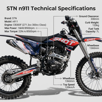 Moto tout-terrain 300cc 4 temps à essence, Dirtbike STN Stoner, tout-terrain, 125 km/h, moto de course enduro hors route