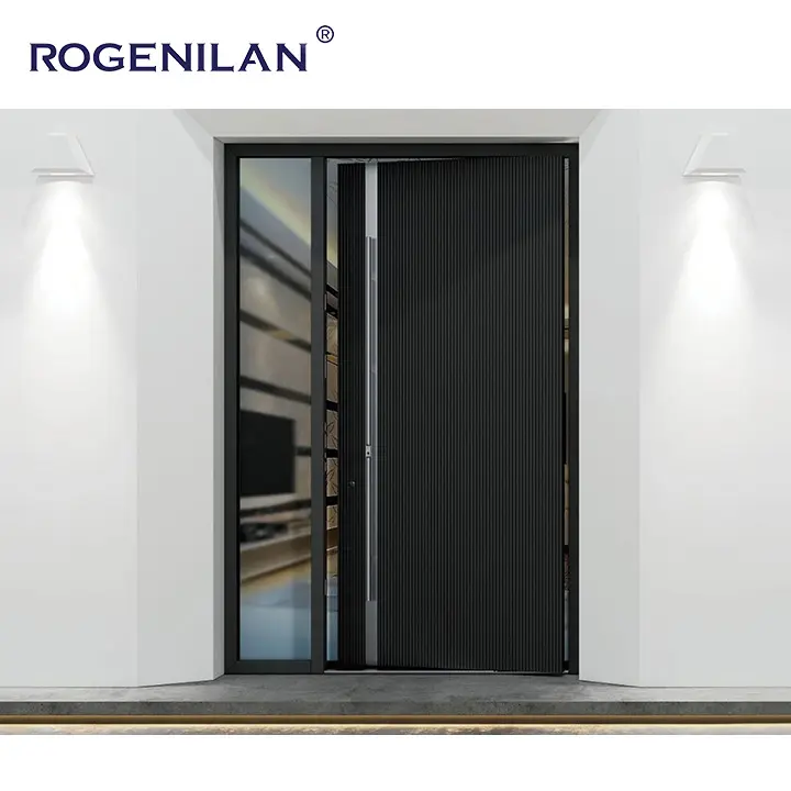 Современные современные декоративные двойные двери безопасности входные/передние/внешние/Входные алюминиевые двери для дома