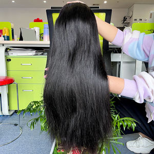 Preplucked ผมอินเดียไร้กาว 30 นิ้วผมตรงลูกไม้ปิดวิกผม 180 ความหนาแน่น 6x6 Hd บางสวิสผมบราซิลยาวขนาดใหญ่ - Product Image 1