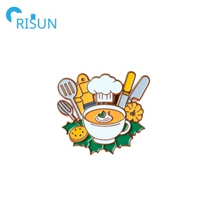 Fabricación de Metal Esmalte personalizado Carrera Artes culinarias Premio Pin de solapa Cocinar Chef Esmalte Pin Insignia Pin culinario personalizado - Product Image 4
