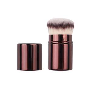 Telescopic Foundation Brush Synthetic Fibers Metal Handle Face <b>Makeup</b> Tool - Product Image 3