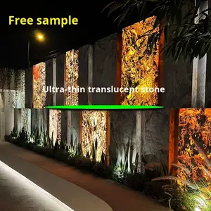 <span class=keywords><strong>Dalle</strong></span> de pierre translucide <span class=keywords><strong>lumineuse</strong></span> ultra-fine avec finition antique pour murs naturels, comptoirs de bar et éclairage - Product Image 2