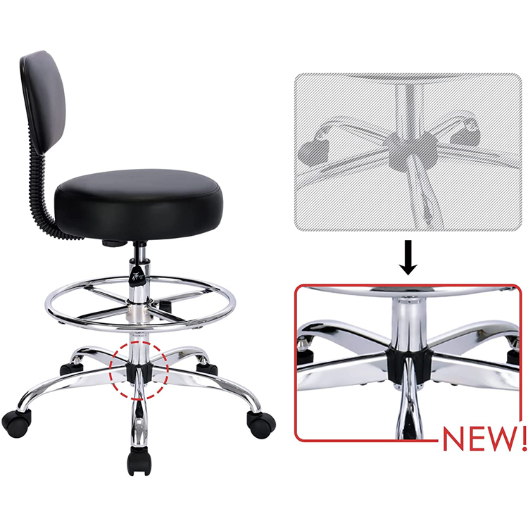School Luxury Laboratory Stool Chair ABS Bar Lab Stool Adjustable With Footrest