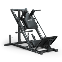 SNODE Appareil Commercial de Musculation des Jambes : Leg Press et Hack Squat Double Fonction, Charge à Disques, pour Entraînement de la Partie Inférieure du Corps en Salle de Sport