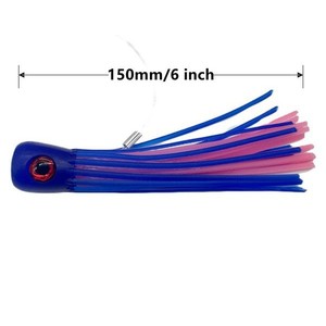 Vente en gros d'hameçons de pêche à la traîne personnalisés en forme de pieuvre bionique, avec hélice de type 'splash-making bird teaser', en gros, pour la pêche en haute mer de marlin, thon, maquereau, en ABS - Product Image 2