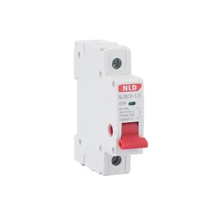 NLDB1G-125 Isolator sakelar pemutus konektor mini, sakelar pengganti 4p 20 amp 63a 100a manual mcb