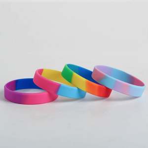 Custom Silicone <b>Rubber</b> Bracelets Color Pattern Wristbands for Men Women Teens & Kids Blank Silicone <b>Bands</b> for Events Parties - Product Image 3