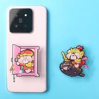 Supports de téléphone en plastique premium avec poignées à motif animal de dessin animé imprimées UV personnalisées de haute qualité