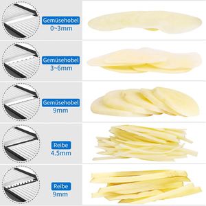 Cortador de Verduras Manual para Cocina, Mandolina para Verduras con Guantes de Seguridad - Product Image 5