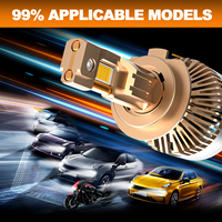 AKE K20 9006 phares à Led haute puissance 240w 24000lm 4675 puces 6500k Led H1 H3 H4 H7 H11 9005 9012 ampoules LED de voiture avec Canbus