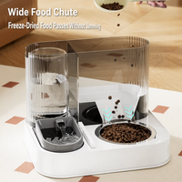Distributeur d'eau et gamelle de rangement 2-en-1 USB pour animaux de compagnie (chien, chat) – Grande capacité, en PP, fonctionnement silencieux, double gamelle, utilisation extérieure