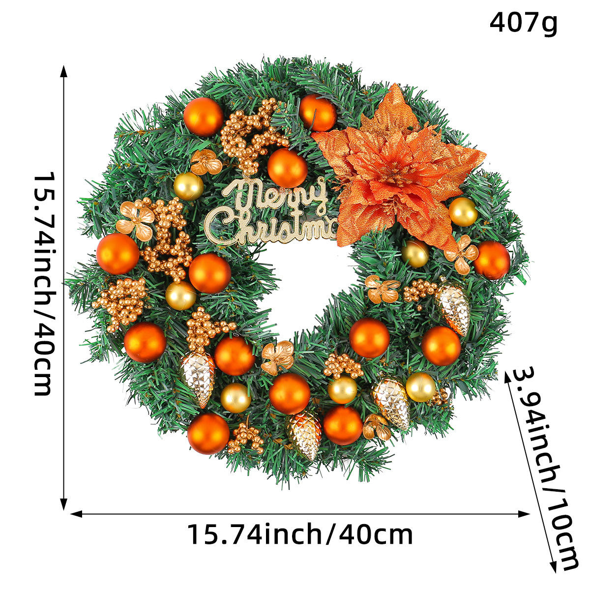 Pine cone Christmas ball Christmas flower wreath