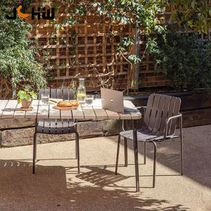 Set di Tavoli e Sedie in Alluminio Stile Francese Semplice per Ristoranti, Giardini, Caffè e Sale da Pranzo - Product Image 2