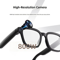 Caméra intelligente IA pour lunettes, 800W pixels, traduction en temps réel, reconnaissance d'objets, contrôle par bouton tactile, cadre en métal TR90