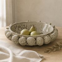 Plateau en céramique texturée en forme de gland, bol décoratif neutre pour table basse, décoration intérieure
