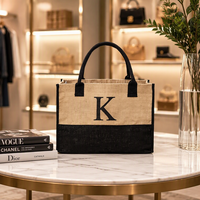 Nouveaux produits 2022, sac de plage en jute durable, réutilisable, imperméable, avec logo imprimé, de luxe