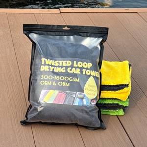 Car Microfibre Detailing Strong Water Absorption <b>Towel</b> for Car Wash Polishing <b>Towel</b> Twisted Loop Car <b>Drying</b> <b>Towel</b> - Product Image 1