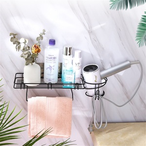 Cesta de Almacenamiento Esquinera Moderna de Aleación de Zinc para Baño, para Artículos de Aseo, Toallas y Secadores de Pelo - Product Image 1